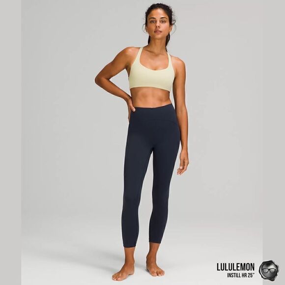 LULULEMON INSTILL HIGH RISE TIGHT 25” IN TRUE NAVY WOMEN SIZE 8 LEGGINGS PETITE - Picture 13 of 14